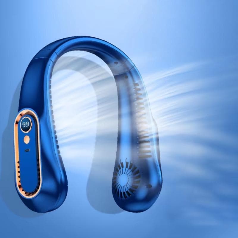 Wentylator na szyję z wyświetlaczem cyfrowym i ładowaniem USB 🌬️
