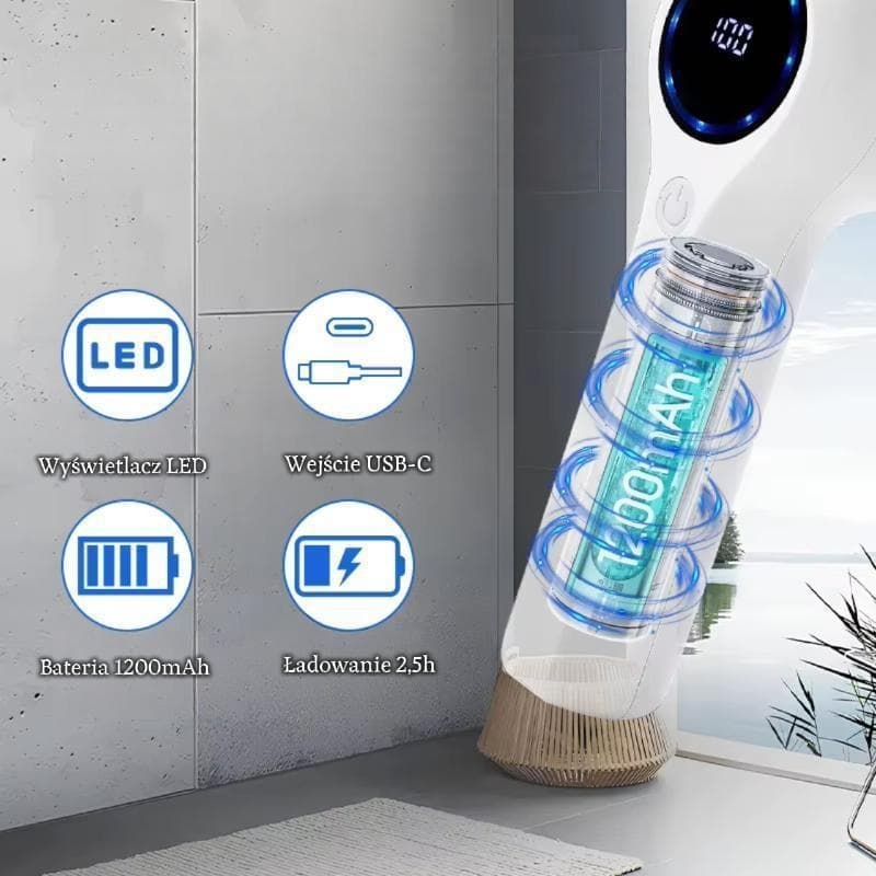 Elektryczna szczotka obrotowa USB 5 głowic uniwersalna 🧽