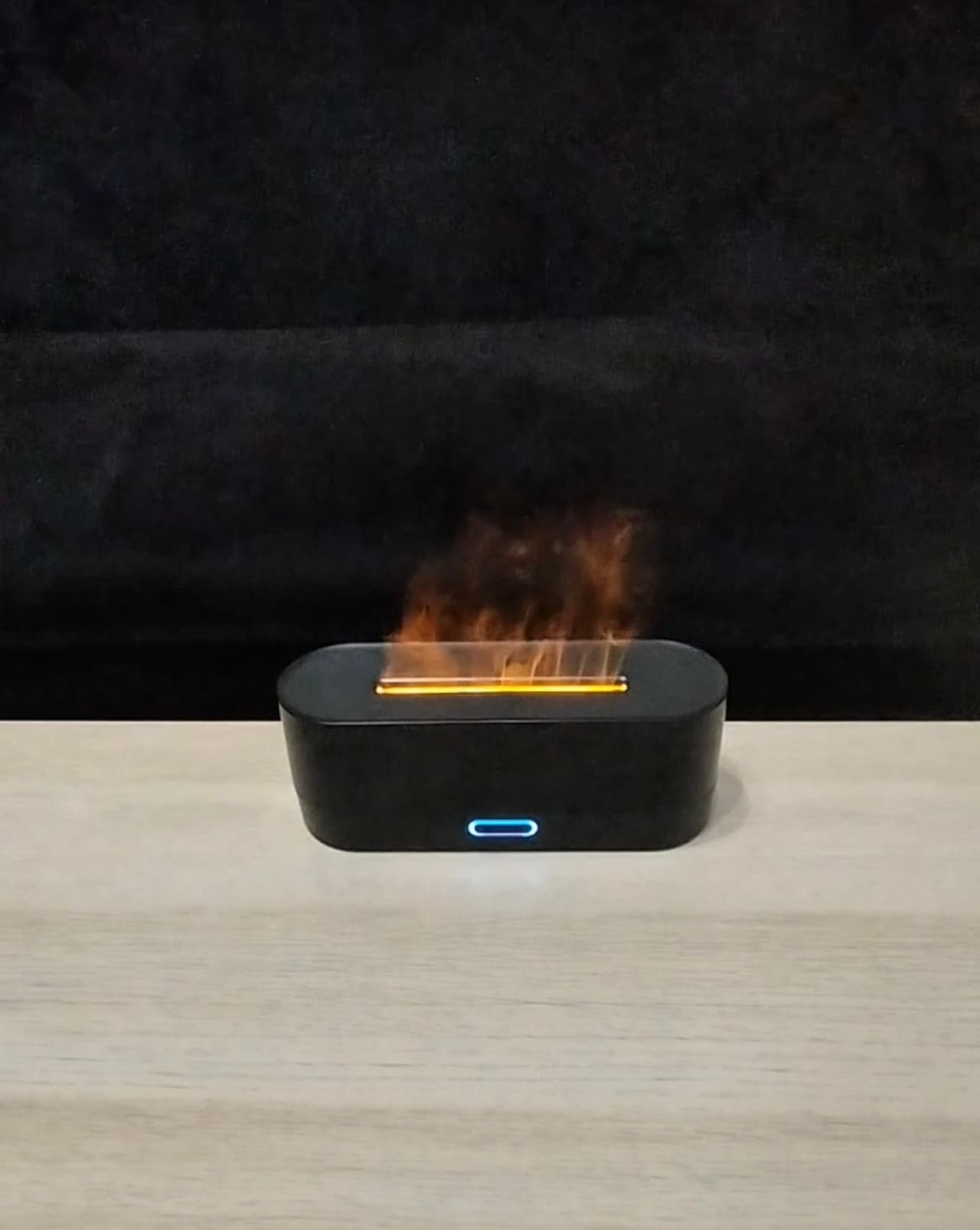 Biurkowy aromaterapeutyczny dyfuzor USB RGB płomień 7-kolorów 🔥