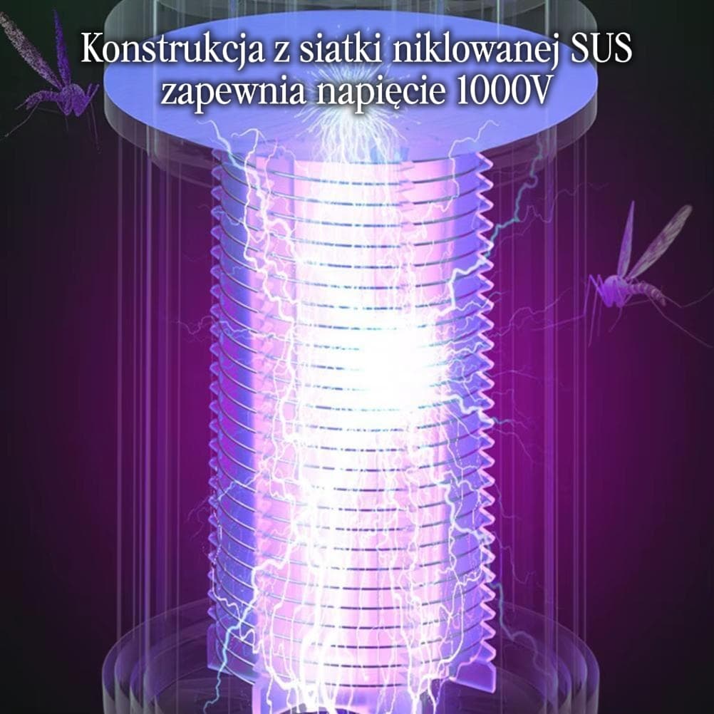 Elektryczna lampa owadobójcza na komary ze światłem UV 🦟
